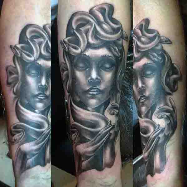 Wrist Mens Medusa Snake Tattoos