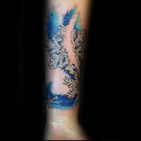 Wrist Snowflake Mens Tattoo Ideas