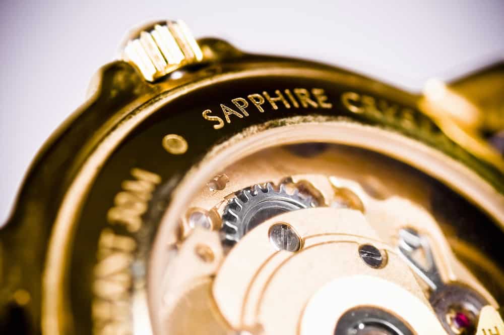 macro focus of wrist watch mechanism
