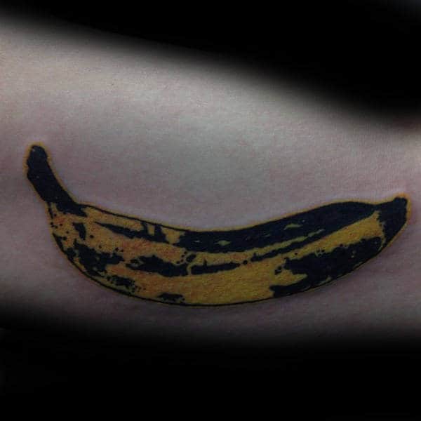 Yellow Banana Male Pop Art Tattoos