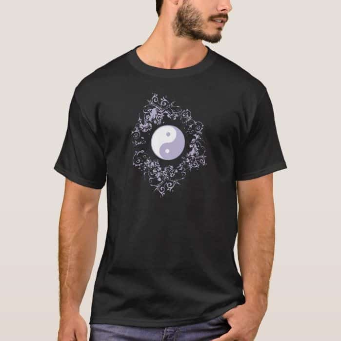 yin yang black t-shirt 