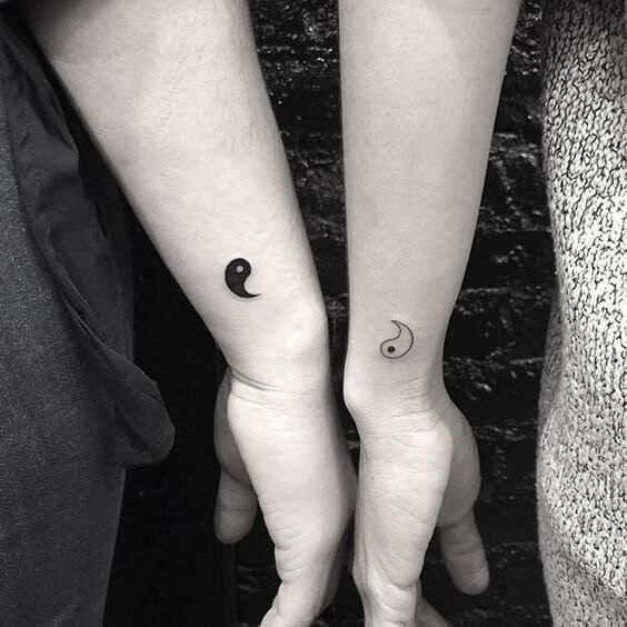Ying Yang Friendship Tattoo