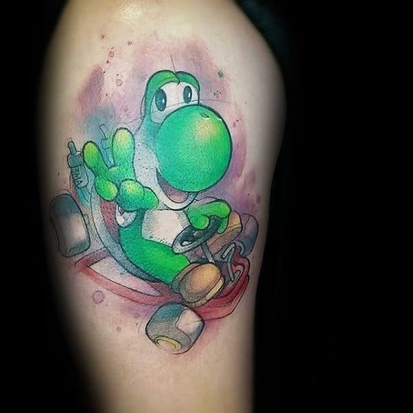Yoshi Go Kart Guys Tattoo Ideas On Upper Arm