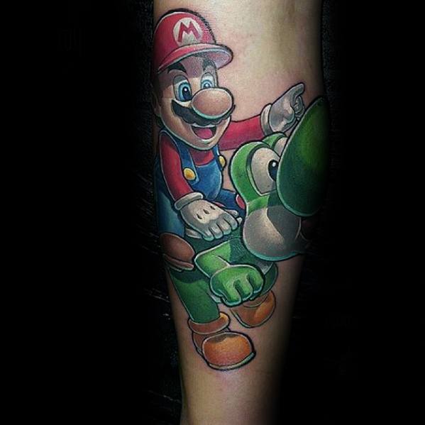Yoshi Guys Tattoo Designs On Forearm
