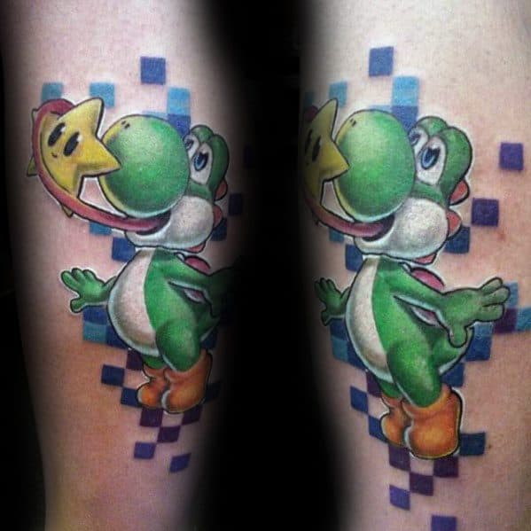 Yoshi Tattoo Design Video Game Ideas For Males