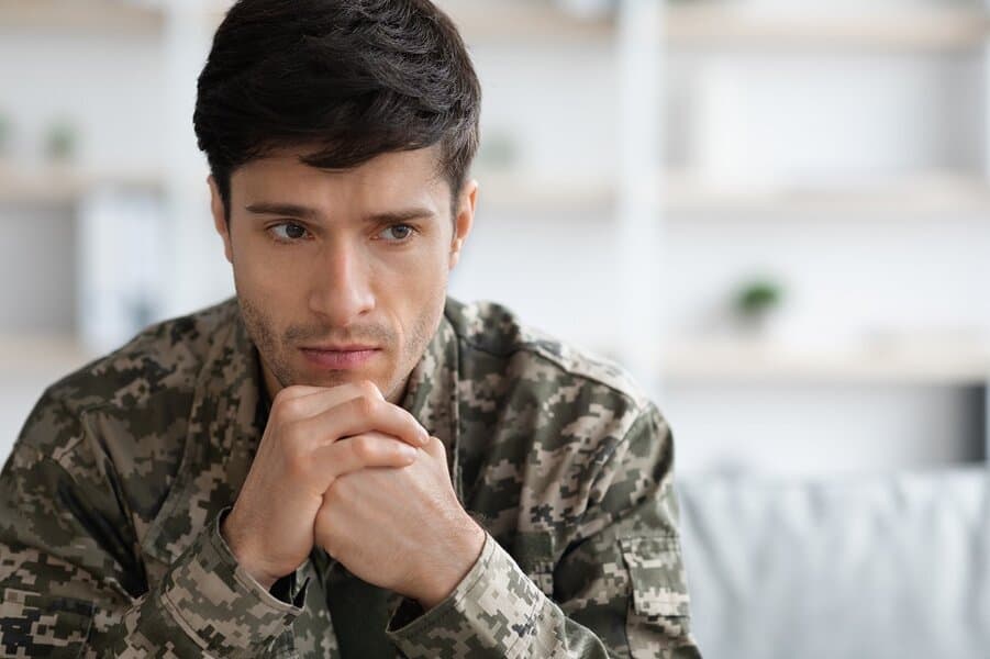 young man thinking negative life concept