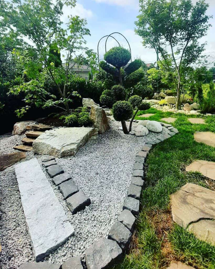 zen style landscaped garden