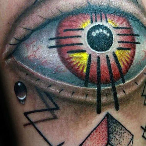 Zia Guys Tattoo Ideas With Eye Design On Arm