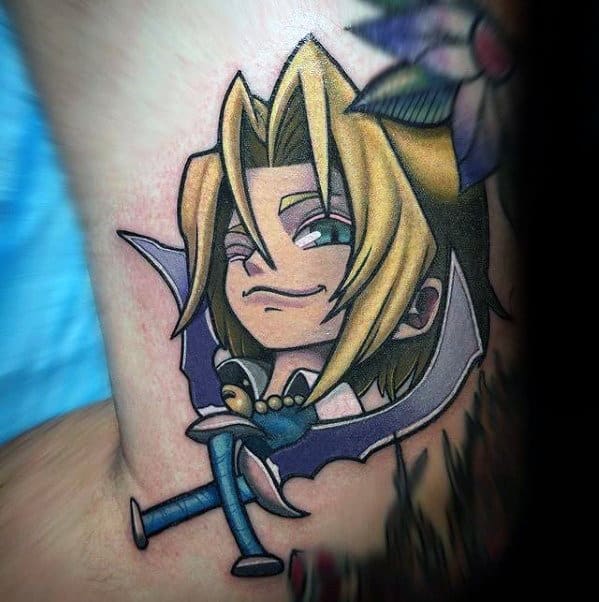 yuffie kisaragi final fantasy vii mens outer forearm tattoo