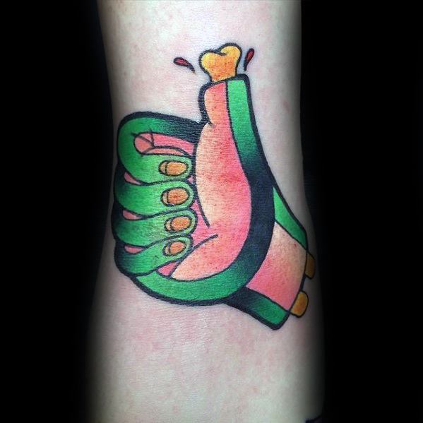 Zombie Hand Giving Thumbs Up Guys Tattoo Ideas Ditch Designs